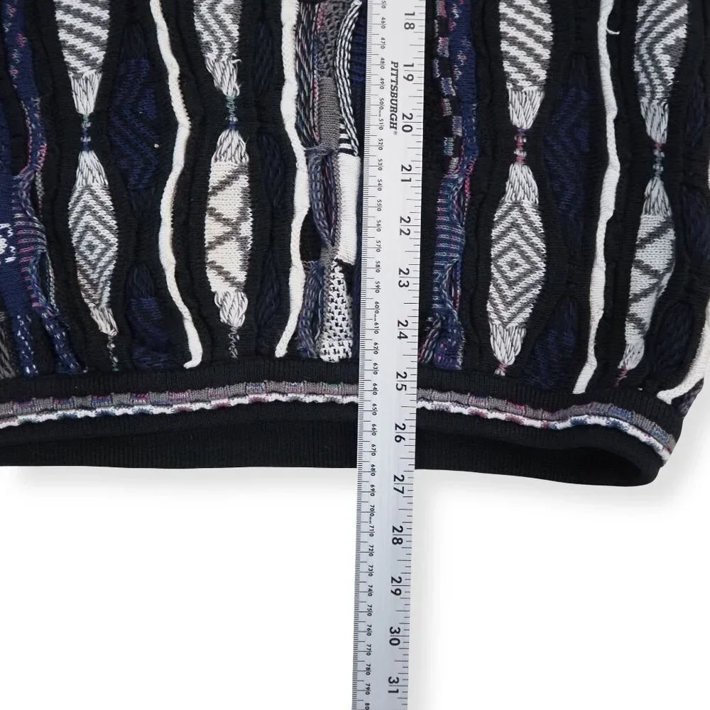 Vintage‎ 3D Textured Coogi Style Cosby Sweater Men's L Multicolor - Picture 7 of 9